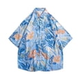 thumbnail image 1 of Asxite Toddler Tops Kids Summer Tops Floral Print Button Down Short Sleeve Shirt for 5-14 Years, 1 of 3