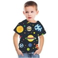 thumbnail image 1 of Asxite Toddler Tops Kids Summer Tops Print Crewneck Short Sleeve T Shirt for 3-12 Years, 1 of 4