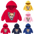 thumbnail image 1 of Asxite Toddler Tops Long Sleeve Print Hoodie Casual Loose Fall Winter 2-7 Y, 1 of 7