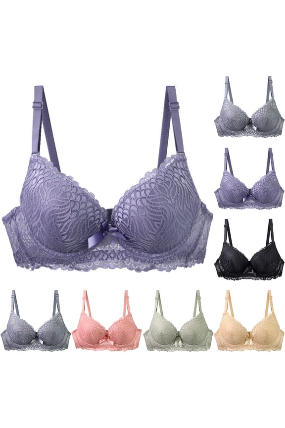 Women BC Cup Solid Underwire Lift Support Bra Beige 36/80C