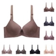 thumbnail image 1 of Asxite Women D Cup Solid Seamless Underwire Lift Support Bra Army Green 46/105D, 1 of 3