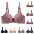 thumbnail image 1 of Asxite Women D Cup Solid Seamless Underwire Lift Support Bra Coffee 44/100D, 1 of 3
