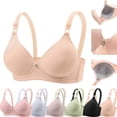 thumbnail image 1 of Asxite Women Fashion Solid Thin Wireless Push Up Breathable Everyday Bra Black M, 1 of 4