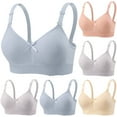 thumbnail image 1 of Asxite Women Fashion Solid Thin Wireless Push Up Breathable Everyday Bra Blue 40/90AB, 1 of 5