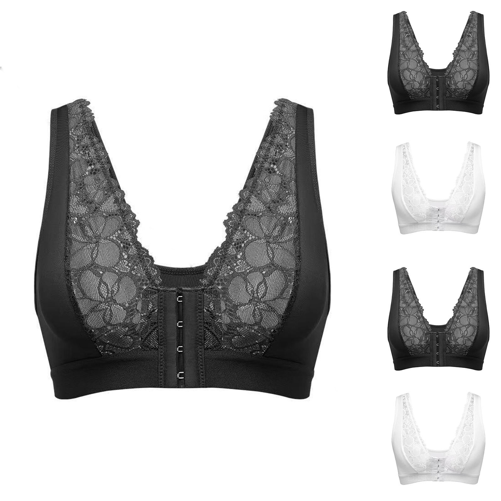 Asxite Women Light Lace Tank Style Support Sports Bra Black M - Walmart.com