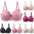 thumbnail image 1 of Asxite Women Plus Size CDE Cup Underwire Lift Support Bra Black 42/95E, 1 of 4