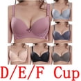 thumbnail image 1 of Asxite Women Plus Size E Cup Thin Underwire Lift Support Full Cup Bra Blue 44/100, 1 of 5