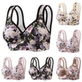 thumbnail image 1 of Asxite Women Print Thin Wireless Fixed Cup Lift Support Bra Beige 36/80, 1 of 3