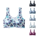 thumbnail image 1 of Asxite Women Print Wireless Tank Style High Stretch Sleep Bra Light Blue XXL, 1 of 5
