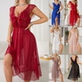 thumbnail image 1 of Asxite Womens Pajamas Solid Lace Camisole Nightgown Elegant Comfortable, 1 of 5