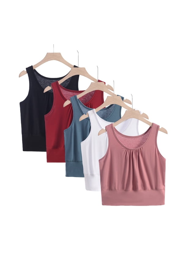 Womens Pajamas Solid Plus Size Bandeau Camisole Summer Loose Home Short Sleep Top