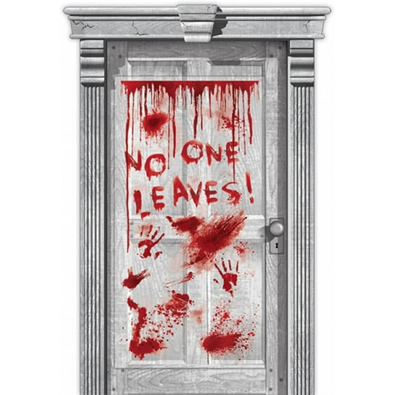 Asylum Dripping Blood Door Cover Halloween Party Decorations