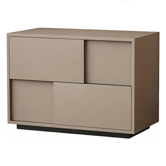 Asymmetric 2-Drawer Nightstand