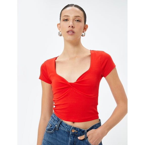 Asymmetric Neck T-Shirt