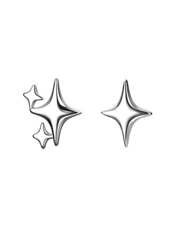 Asymmetric Star Stud Earrings For Women Gift 2024 New GXaud