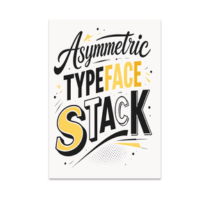 Asymmetric Typeface Stack Wall Art - Modern Minimalist Decor - 13x19 Poster Print