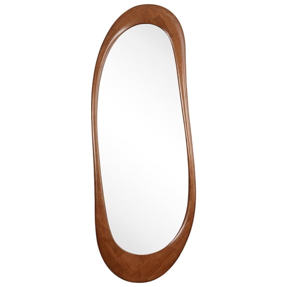 Asymmetrical Pebble-shaped Full-length Mirror-Brown