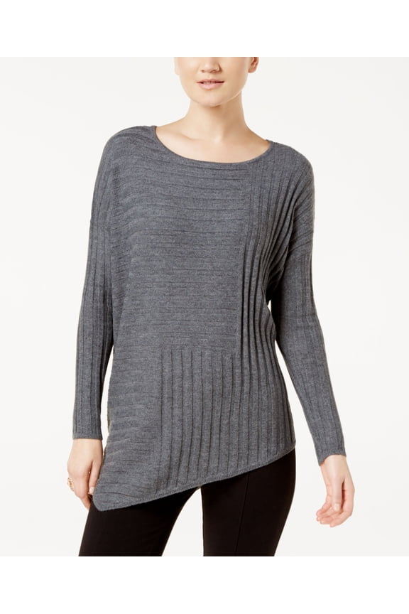 Asymmetrical Sweater Medium Heather Grey 2XL