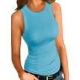 thumbnail image 1 of Asyoly Women Sleeveless Racerback Casual Basic Ribbed Tank Top Casual Solid Color Summer Tops, 1 of 5
