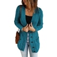 thumbnail image 1 of Asyoly Women's Cardigans Plus Size Cardigan Open Front Knit Sweater Coat Button Down Long Cardigan Sweaters, 1 of 6