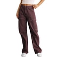thumbnail image 1 of Asyoly Womens Solid High Waisted Cargo Pants Wide Leg Casual Pants Combat Military Trouser with 6 Pockets US 4-18, 1 of 6