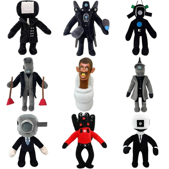 Aszoxc 11" Cameraman Plush,Speakerman,Soft Cotton Plush Animal Plush Dolls for Fans and Friends as Fun Birthday Collectible Gifts(9pcs)