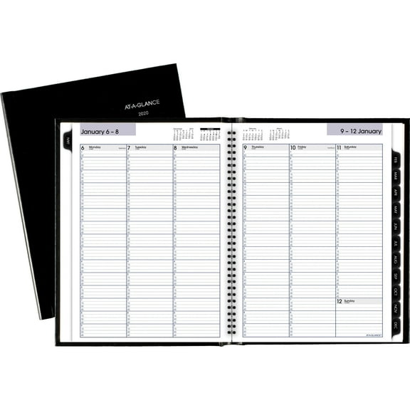 At A Glance AAGG520H00 8 x 11 in. Premiere Weekly Appointment Book - Black