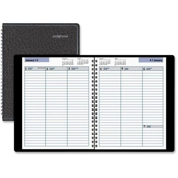 At A Glance AAGG59000 Open schedule for Weekly Planner 2016 - Wirebound, Black
