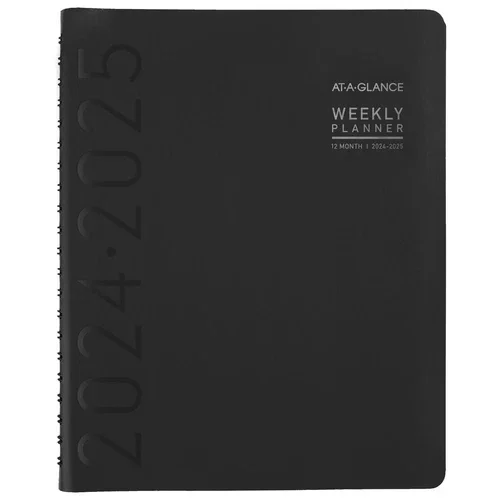 At A Glance Academic Weekly Monthly Planner July 2024 To June 2025 Black