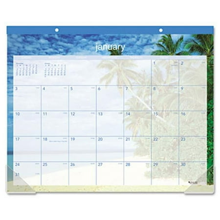 At-A-Glance DMDTE232 Recycled Tropical Escape Desk Pad 22 in. x 17 Design 2013