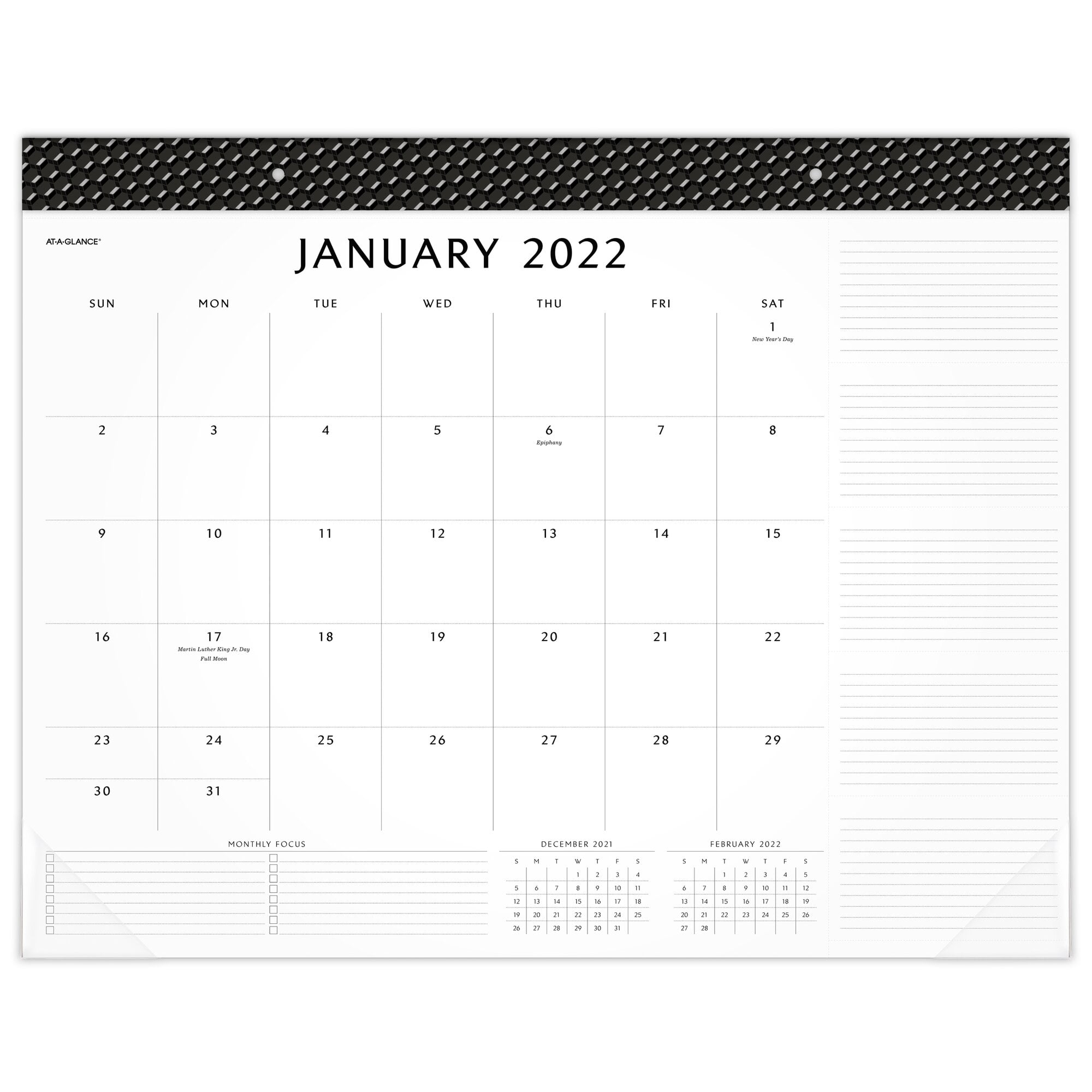 AtAGlance Elevation Monthly Desk Pad Calendar