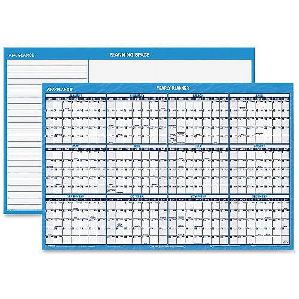 At-A-Glance Erasable Yearly Horizontal Wall Planners
