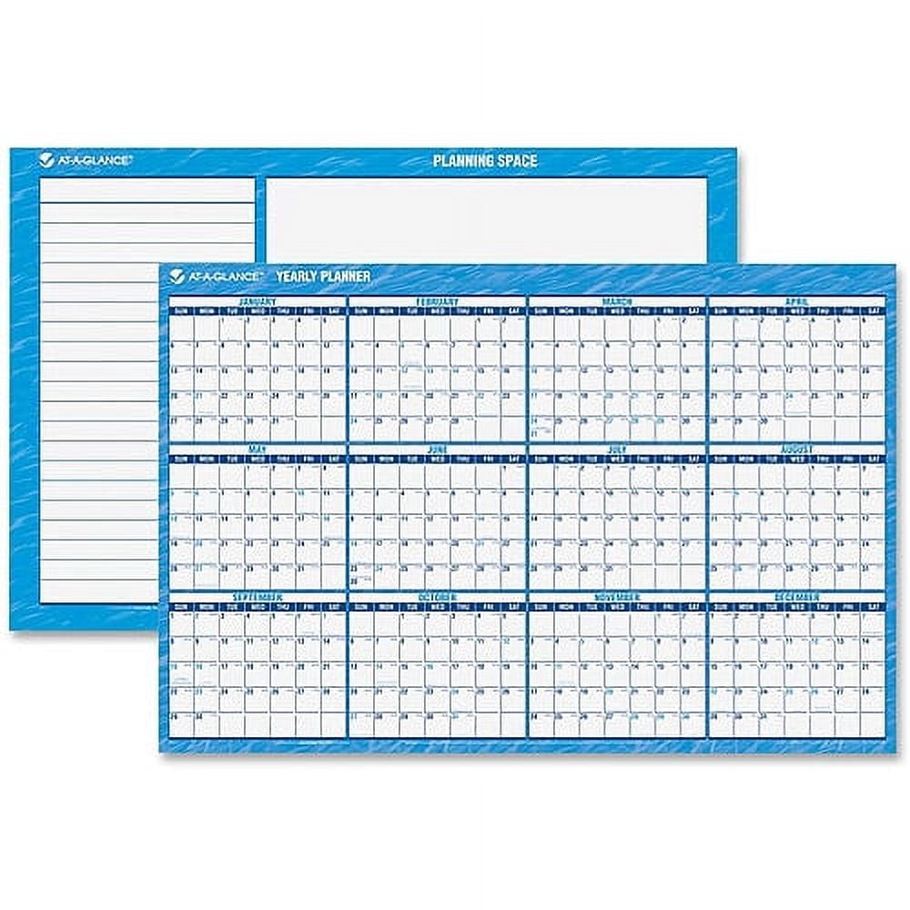 At-A-Glance Erasable Yearly Horizontal Wall Planners