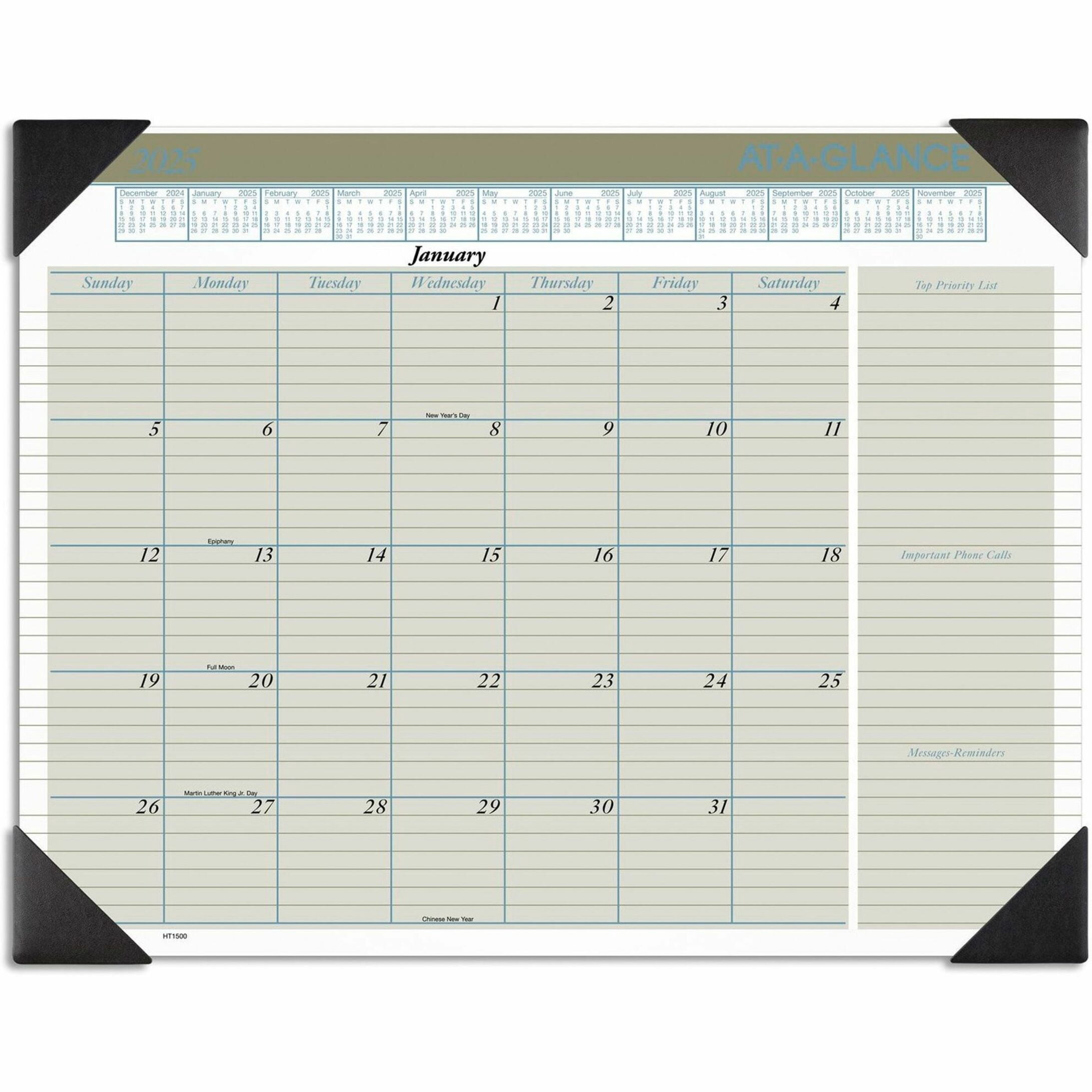 At-A-Glance Executive Monthly Calendar Desk Pad - Walmart.com