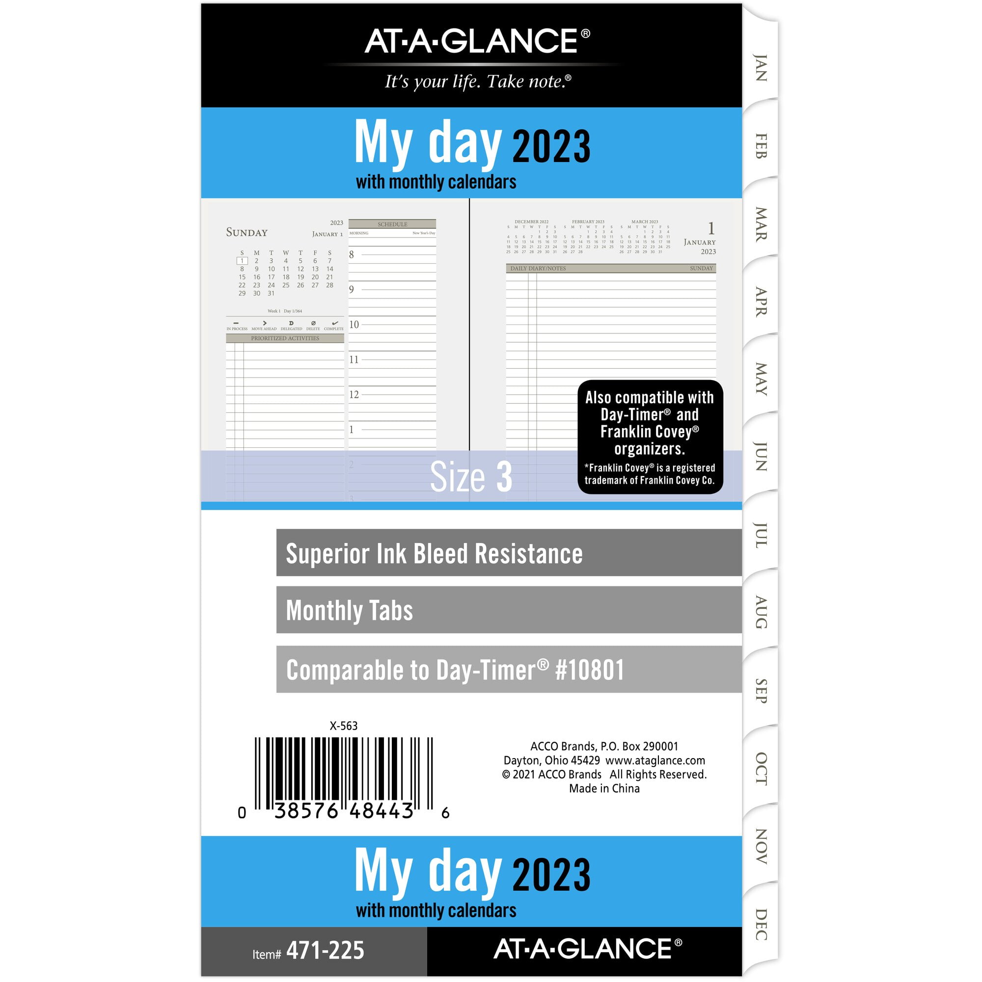 A7 Planner Inserts for 11 Packs, A7 Agenda Refill, 100gsm Thicker Paper/4.84 x 3.23'', Harphia
