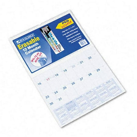 At-A-Glance PMLM0328 Laminated/Erasable Ruled Daily Blocks Monthly Wall Calendar 15-1/2 x 22-3/4