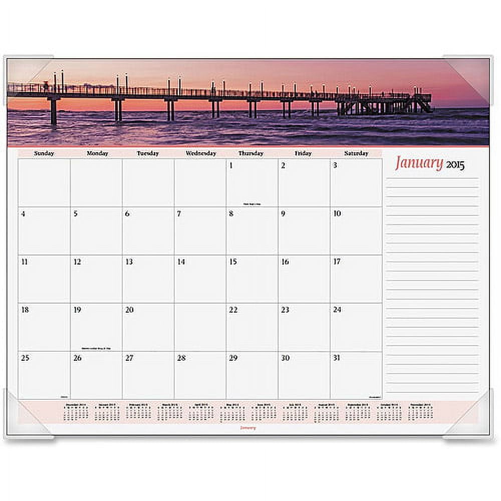 At-A-Glance Panoramic Seascape Scene Desk Pad