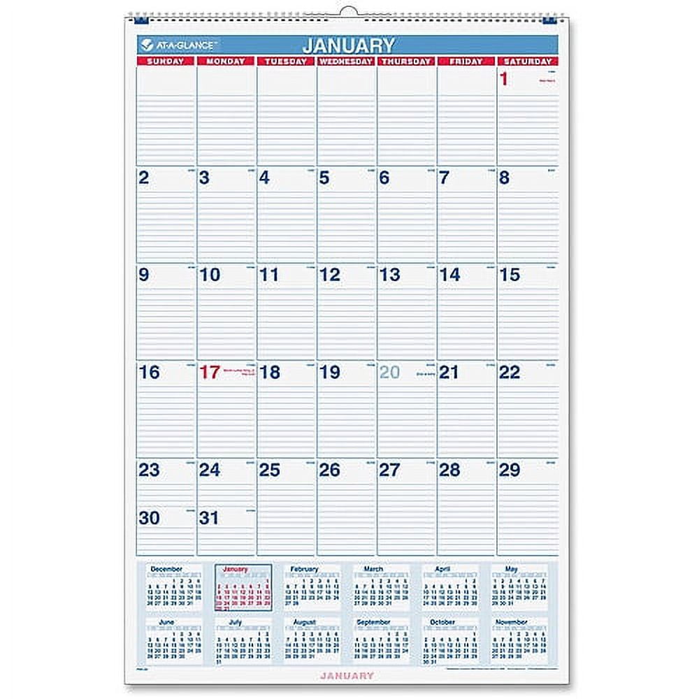 AtAGlance Recycled Basic Monthly Wall Calendars