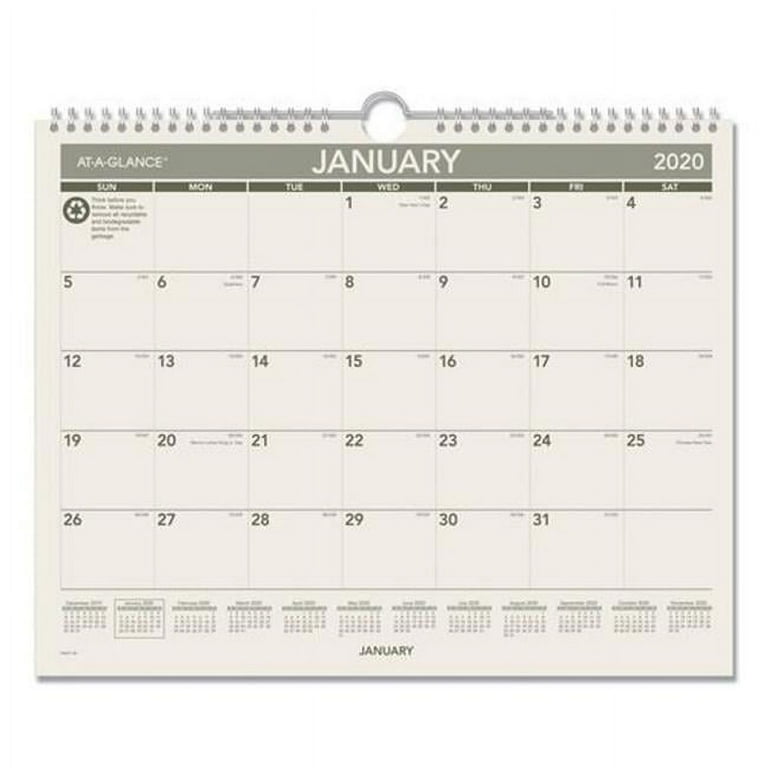 Recycled Wall Calendar, Unruled Blocks, 15 x 12, Sand/Green Sheets, 12-Month (Jan to Dec): 2024 Recycled Wall Calendar, Unruled Blocks, 15 x 12, Sand/Green Sheets, 12-Month (Jan to Dec): 2024