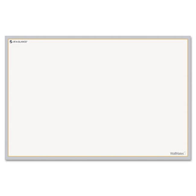 WallMates Self-Adhesive Dry Erase Writing/Planning Surface, 36 x 24, White/Gray/Orange Sheets, Undated WallMates Self-Adhesive Dry Erase Writing/Planning Surface, 36 x 24, White/Gray/Orange Sheets, Undated