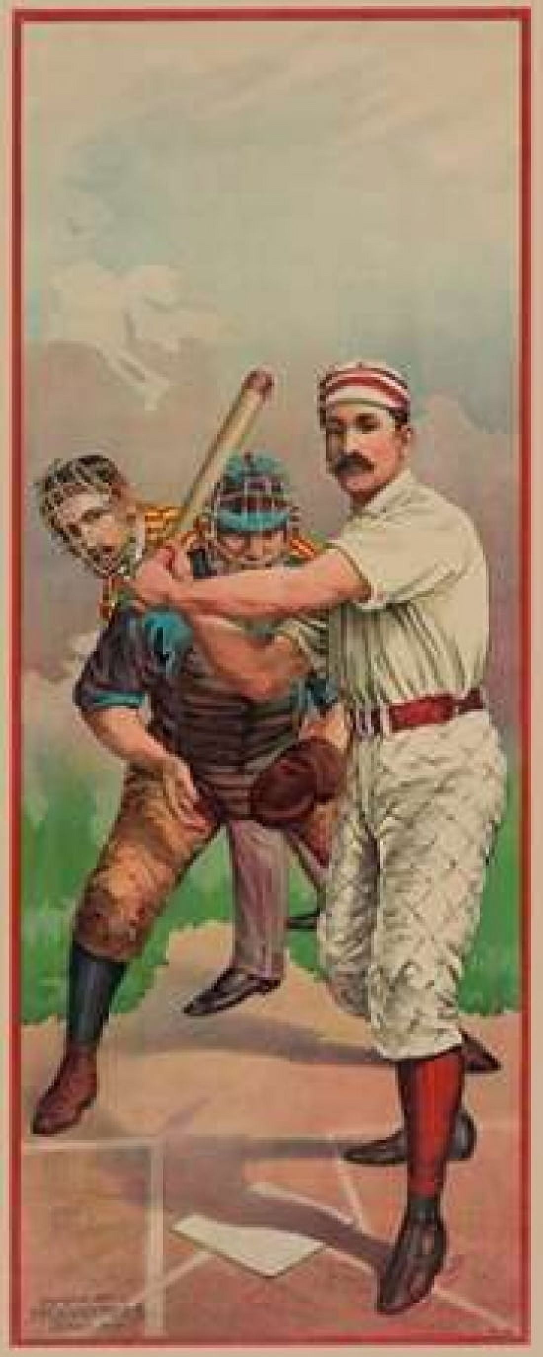 At Bat Canvas Art - Vintage Sports (10 x 20)