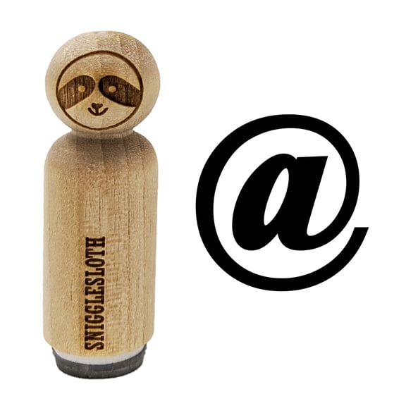At Email Symbol Rubber Stamp for Scrapbooking Crafting Stamping - Mini 1/2 Inch