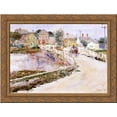 thumbnail image 1 of At Gloucester 24x18 Gold Ornate Wood Framed Canvas Art by Childe Hassam, 1 of 2