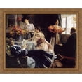 thumbnail image 1 of At Home 34x28 Large Gold Ornate Wood Framed Canvas Art by Julius LeBlanc Stewart, 1 of 2