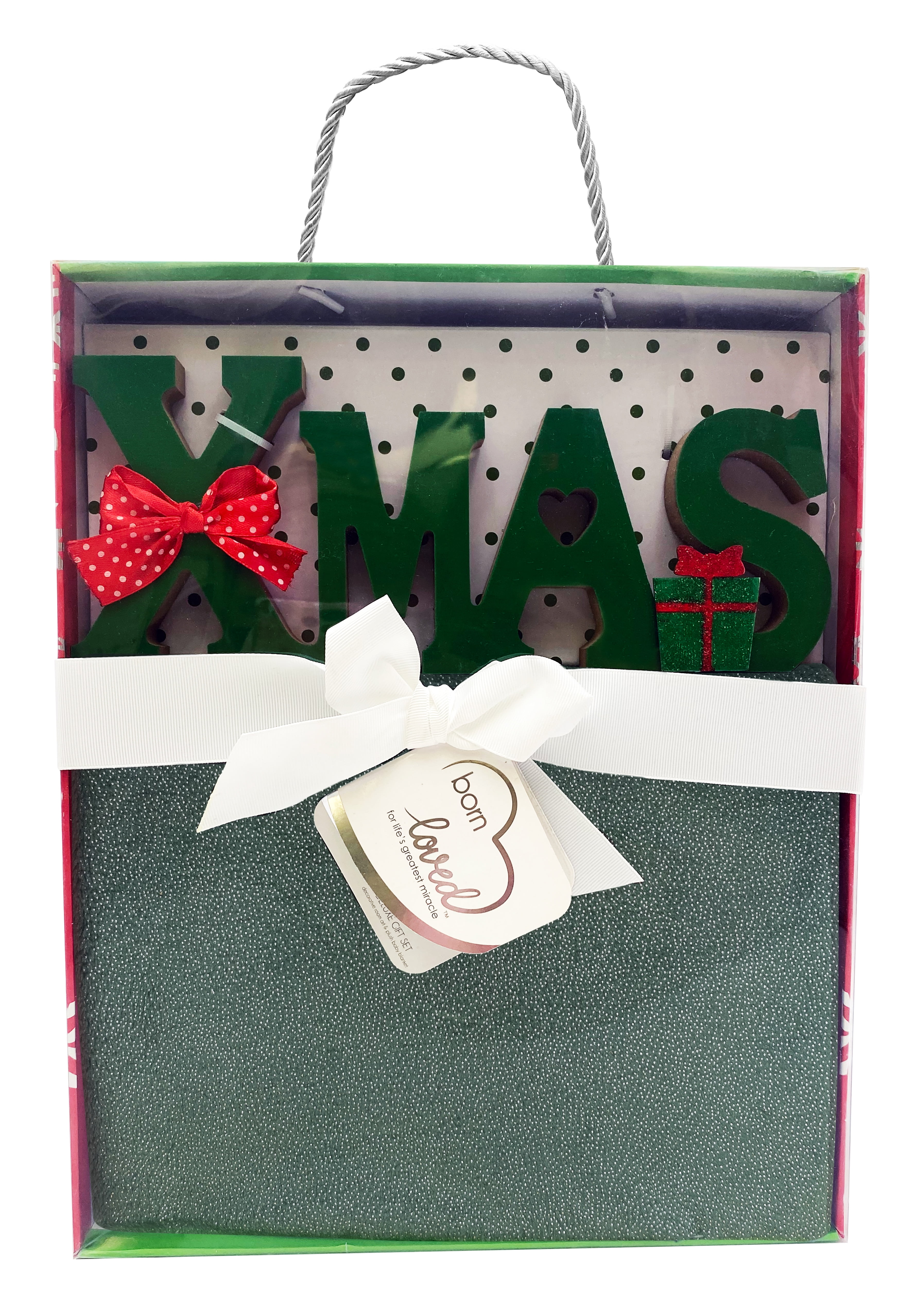 At Home Born Loved Art Blanket Gift Set Xmas