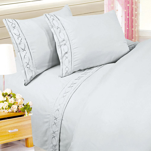 At Home Embroidered Microfiber Bedding S