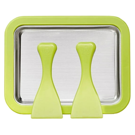 At-Home Rolled Ice Cream Maker Kit, Binkne Rolled Ice Cream Maker Kit with 2 Scrapers | Instant Ice Roll Tray for Diy Homemade Desserts, Sorbet & Frozen Yogurt