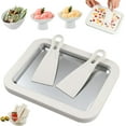 thumbnail image 1 of At-Home Rolled Ice Cream Maker Kit, Instant Ice Cream Maker with 2 Scrapers, DIY Rolled Ice Cream Tray for Rolled Ice Cream, Soft Serve, Slushies, Frozen Yogurt, Fruity Sorbet, and Gelato (White), 1 of 7