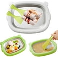 thumbnail image 1 of At-Home Rolled Ice Cream Maker Kit, Rolled Ice Cream Machine with 2 Scrapers, Instant Ice Cream Maker, DIY Homemade Ice Cream tray Ideal for Making Rolled Ice Cream Yogurt Sorbet Soft Serve(White), 1 of 8