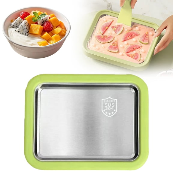 At-Home Rolled Ice Maker Kit – Instant DIY Rolled Ice Tray with 2 Scrapers for Ice Cream, Yogurt & Sorbet